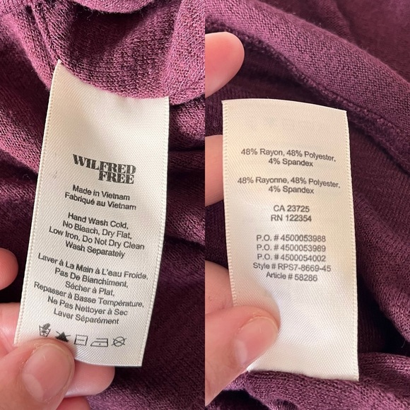 Wilfred Free Knit Dress XXS Dark Purple - Picture 7 of 13